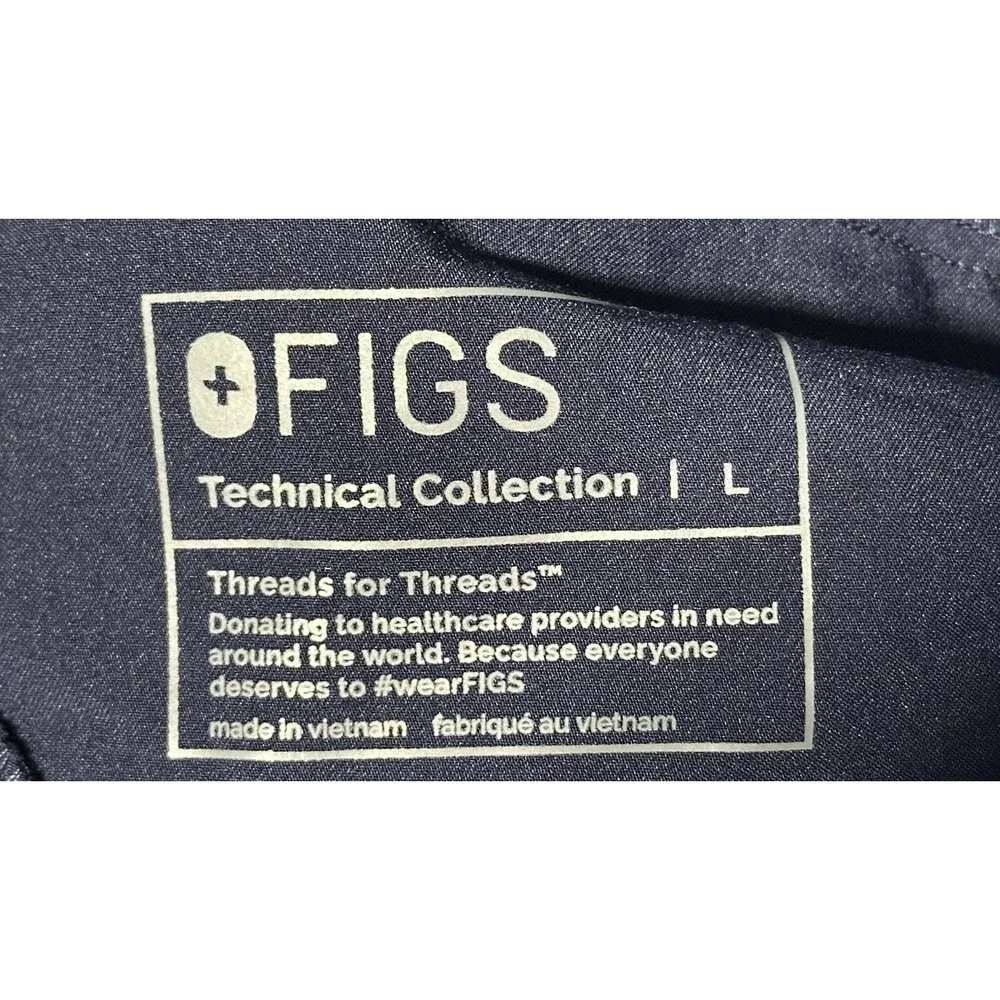 Figs Men's‎ Hansen Jogger Scrub Pants Navy Size Large.  Logo On Calf.  Po# 3308